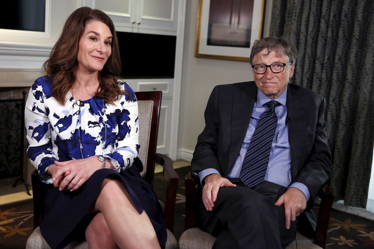 Vợ chồng Bill và Melinda Gates trong một cuộc trả lời phỏng vấn ở New York tháng 2/2016 - Ảnh: Reuters.