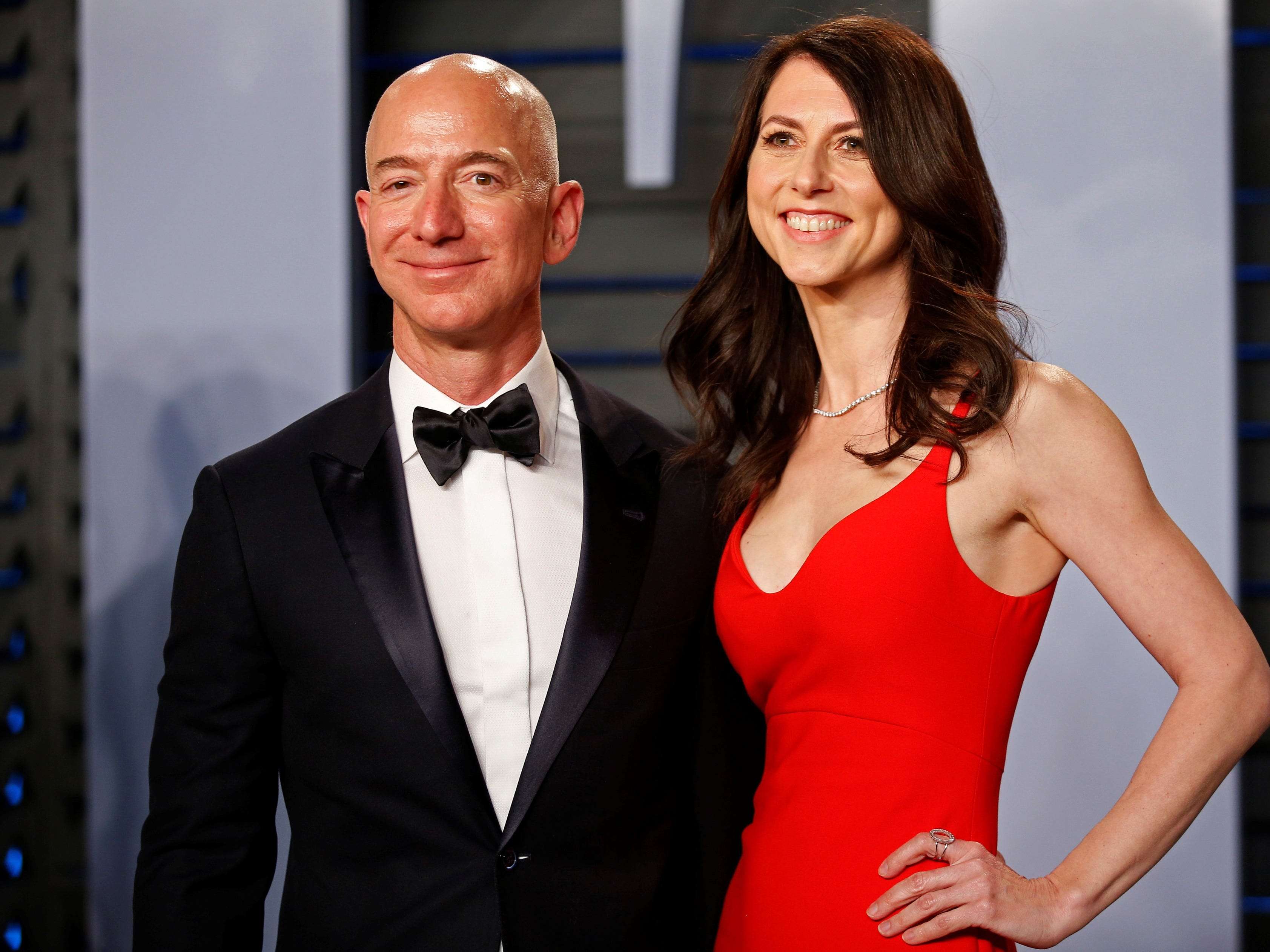 Tỷ phú Jeff Bezos và vợ cũ Mackenzie Scott - Ảnh: Getty Images