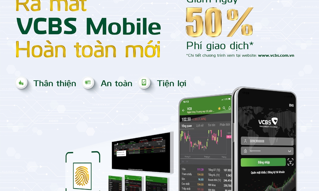 Nhân dịp này, VCBS triển khai chương trình ưu đãi giảm 50% phí giao dịch dành cho toàn bộ khách hàng tại VCBS.