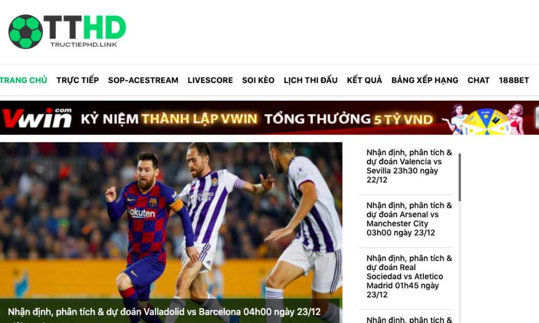Website giả mạo - ảnh chụp màn hình.