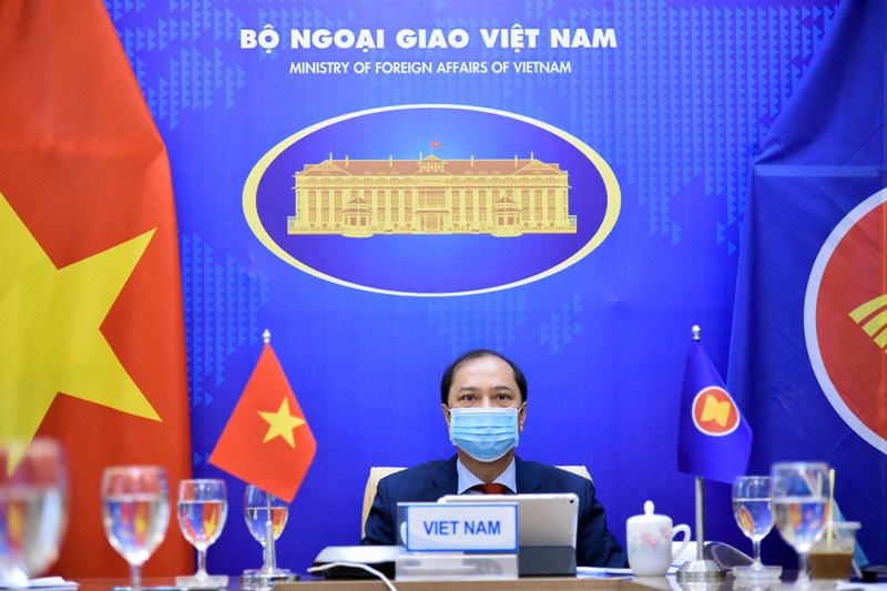  Thứ trưởng Bộ Ngoại giao Nguyễn Quốc Dũng tại Đối thoại - Ảnh: Bộ Ngoại giao