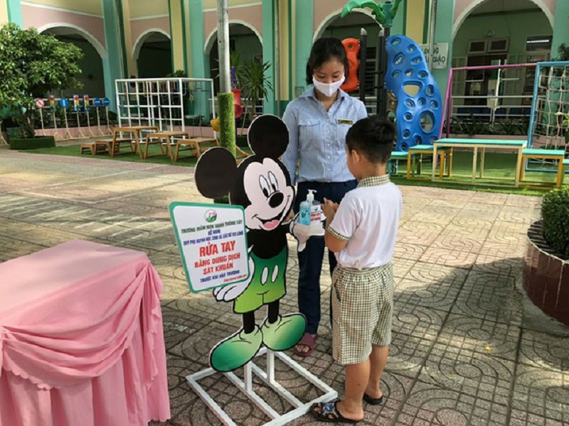 Học sinh mầm non  tạm dừng đến trường để phòng chống dịch