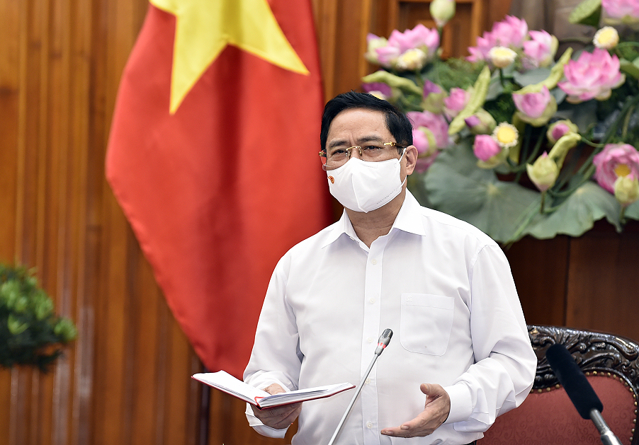 Thủ tướng Phạm Minh Chính tại buổi làm việc với lãnh đạo Bộ Giáo dục và Đào tạo - Ảnh: VGP