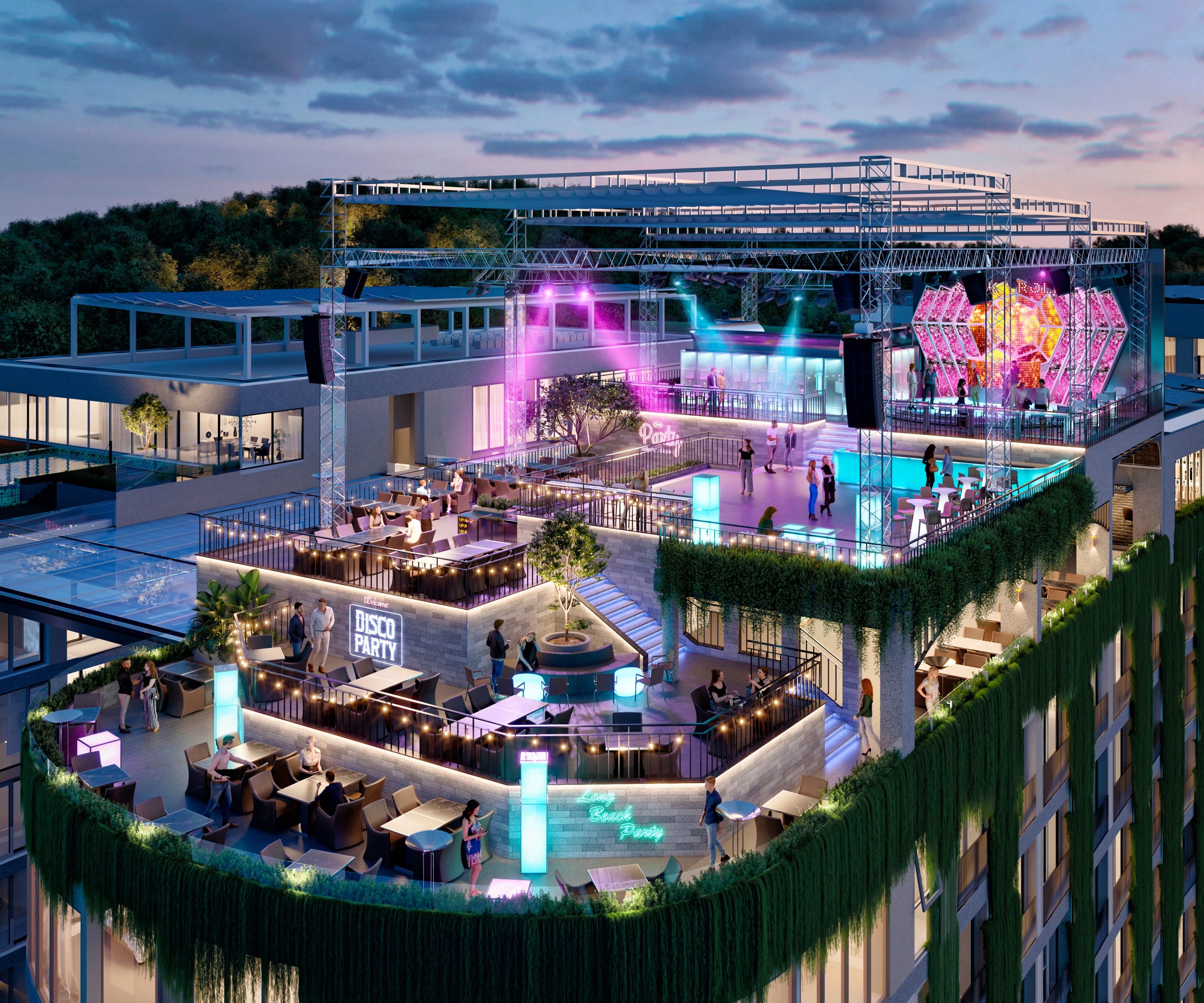 Nh&agrave; h&agrave;ng Sky Lounge trong khu&ocirc;n vi&ecirc;n Long Beach Resort Ph&uacute; Quốc.