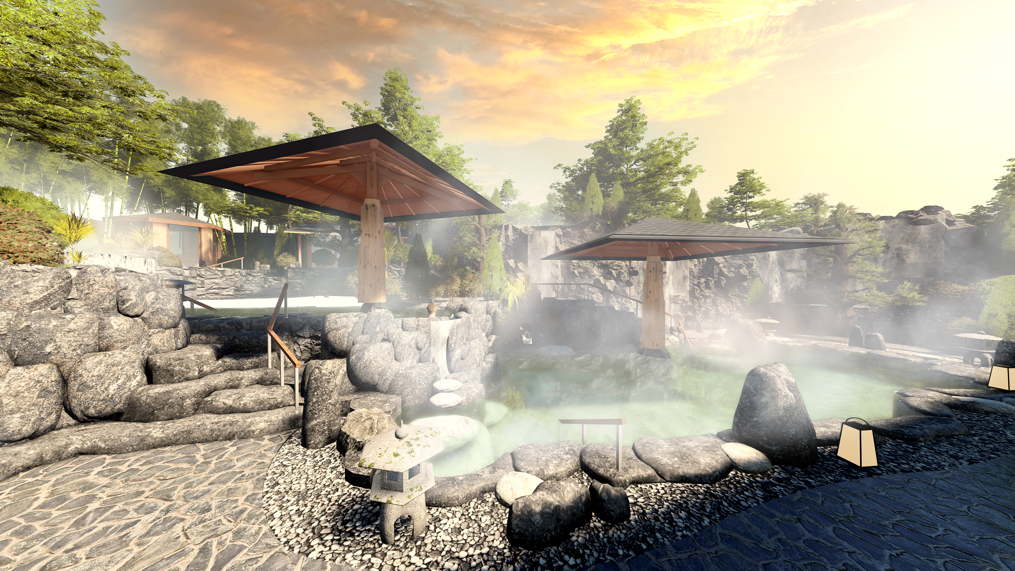 Dòng khoáng nóng tại Kawara My An Onsen Resort được đánh giá là giàu lưu huỳnh và khoáng chất bậc nhất, rất có lợi cho sức khỏe.