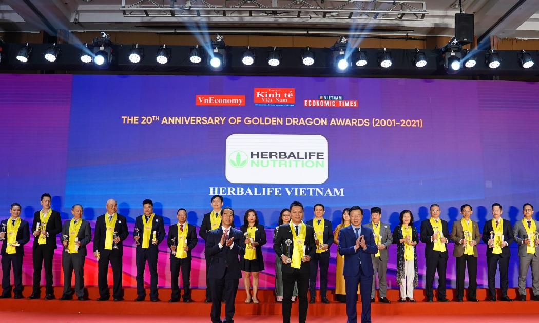 Herbalife Việt Nam vinh dự nhận giải thưởng Sản Phẩm Vàng trong nhiều năm liên tiếp.