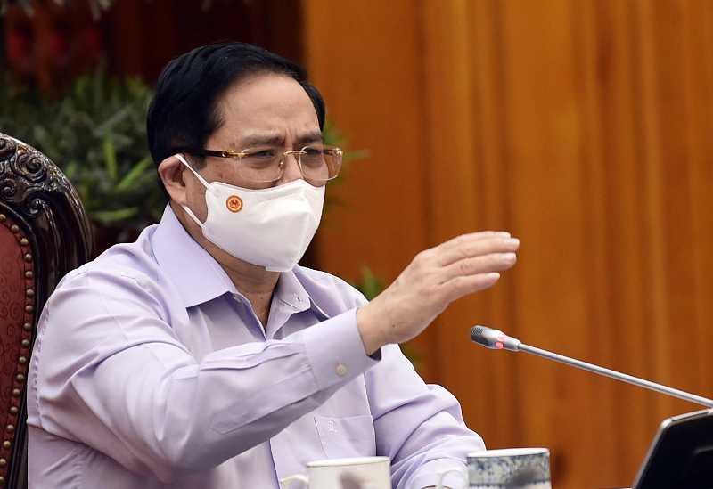 Thủ tướng Phạm Minh Chính phát biểu tại cuộc họp Thường trực Chính phủ chiều 10/5 - Ảnh: VGP