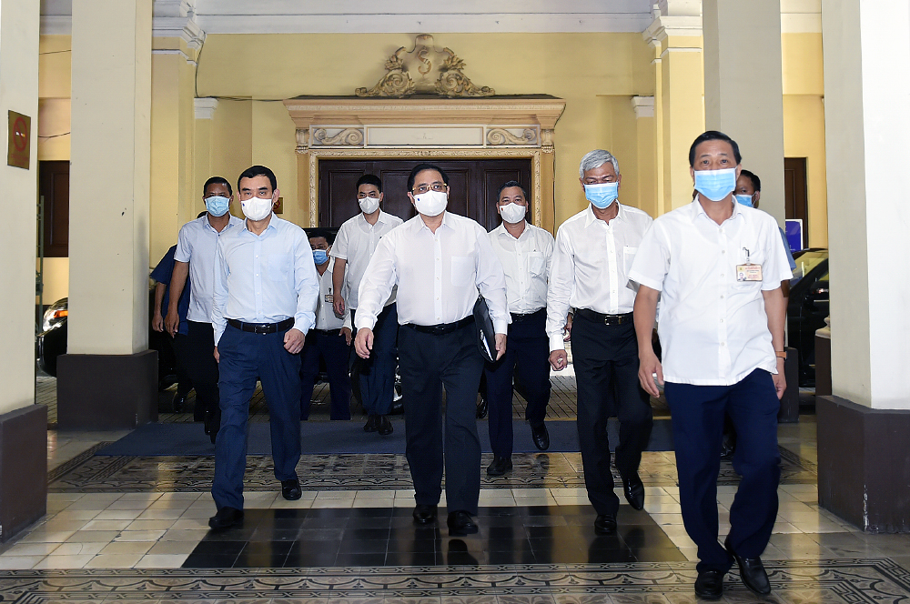 Thủ tướng Phạm Minh Chính làm việc với TpHCM - Ảnh: VGP.