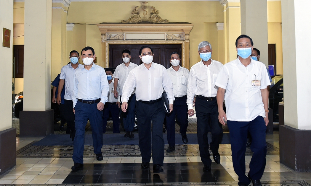 Thủ tướng Phạm Minh Chính làm việc với TpHCM - Ảnh: VGP.