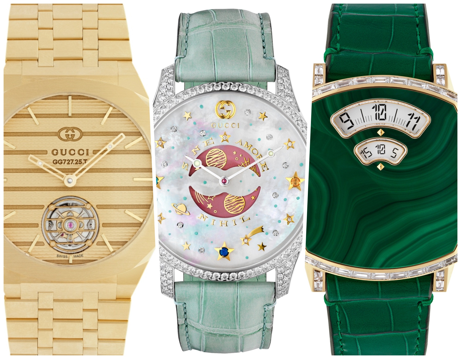 Gucci đã công bố ra mắt bộ sưu tập đồng hồ cao cấp đầu tiên của mình tại triển lãm thương mại Watches & Wonders.