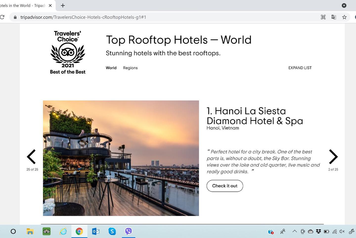 Hình ảnh Hanoi La Siesta Diamond trên trang bình chọn TripAdvisor.