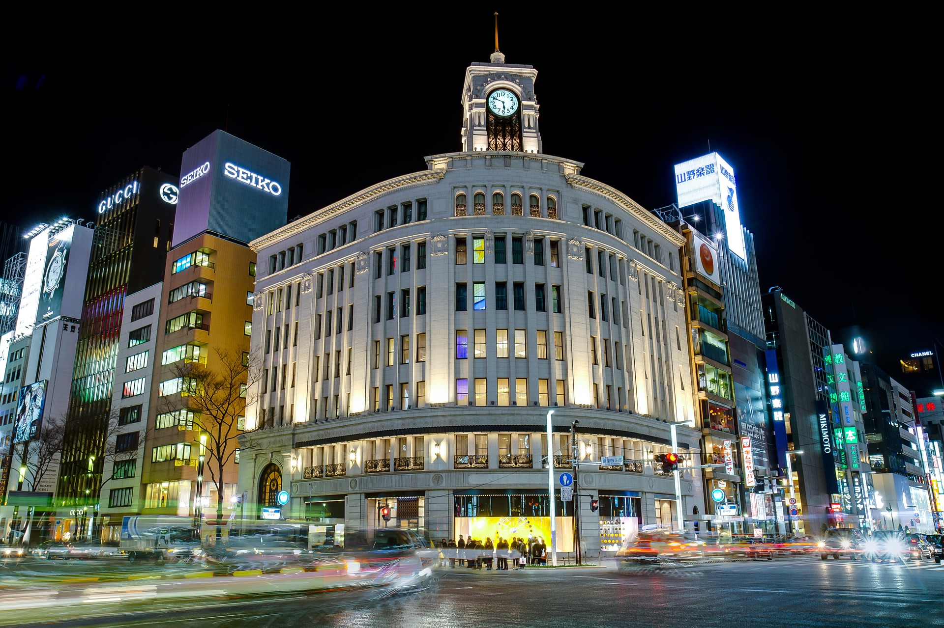 Ginza là một trong những khu phố mua sắm độc đáo nhất, hấp dẫn giới thượng lưu tới buôn bán và giao thương. (Ảnh: Pixabay.com).