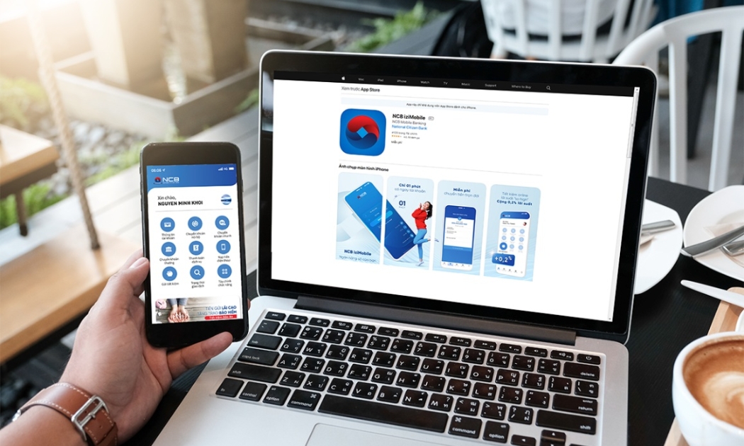 Khách hàng trải nghiệm ngân hàng số NCB izimobile.