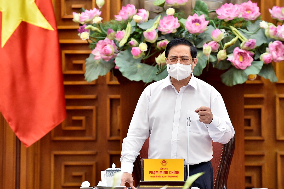 Thủ tướng Phạm Minh Chính tại buổi làm việc với Bộ Xây dựng - Ảnh: VGP.