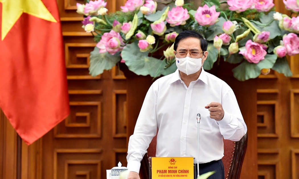 Thủ tướng Phạm Minh Chính tại buổi làm việc với Bộ Xây dựng - Ảnh: VGP.