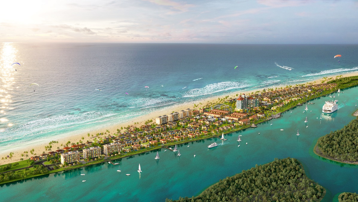 Habana Island như dải lụa nằm giữa dòng chảy của sông Ray và biển Đông.
