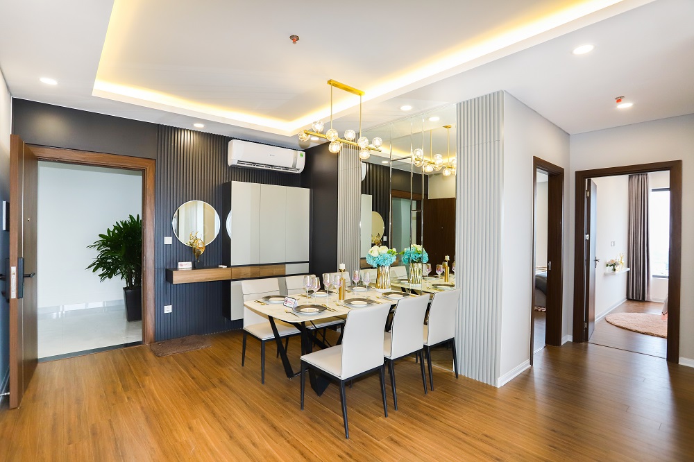 Các thiết bị nội thất trong căn hộ Bình Minh Garden vừa đơn giản, tinh tế vừa tiện nghi, sang trọng.