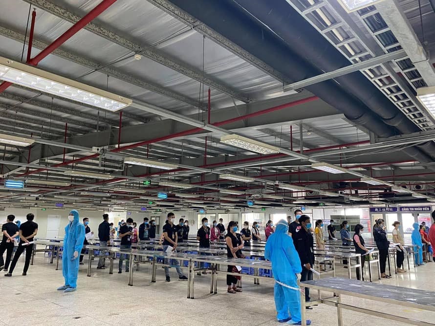Bắc Giang một trong những địa phương có số công nhân dương tính Covid-19 nhiều nhất trong đợt dịch thứ 4. Ảnh - Đình Anh. 
