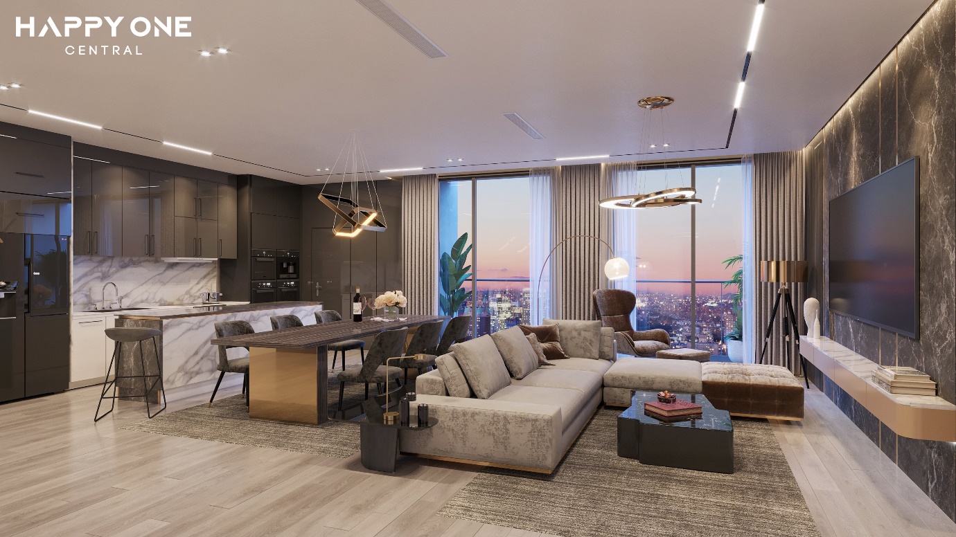 Happy One - Central tạo ấn tượng cho kh&aacute;ch h&agrave;ng bởi thiết kế căn hộ đột ph&aacute;.