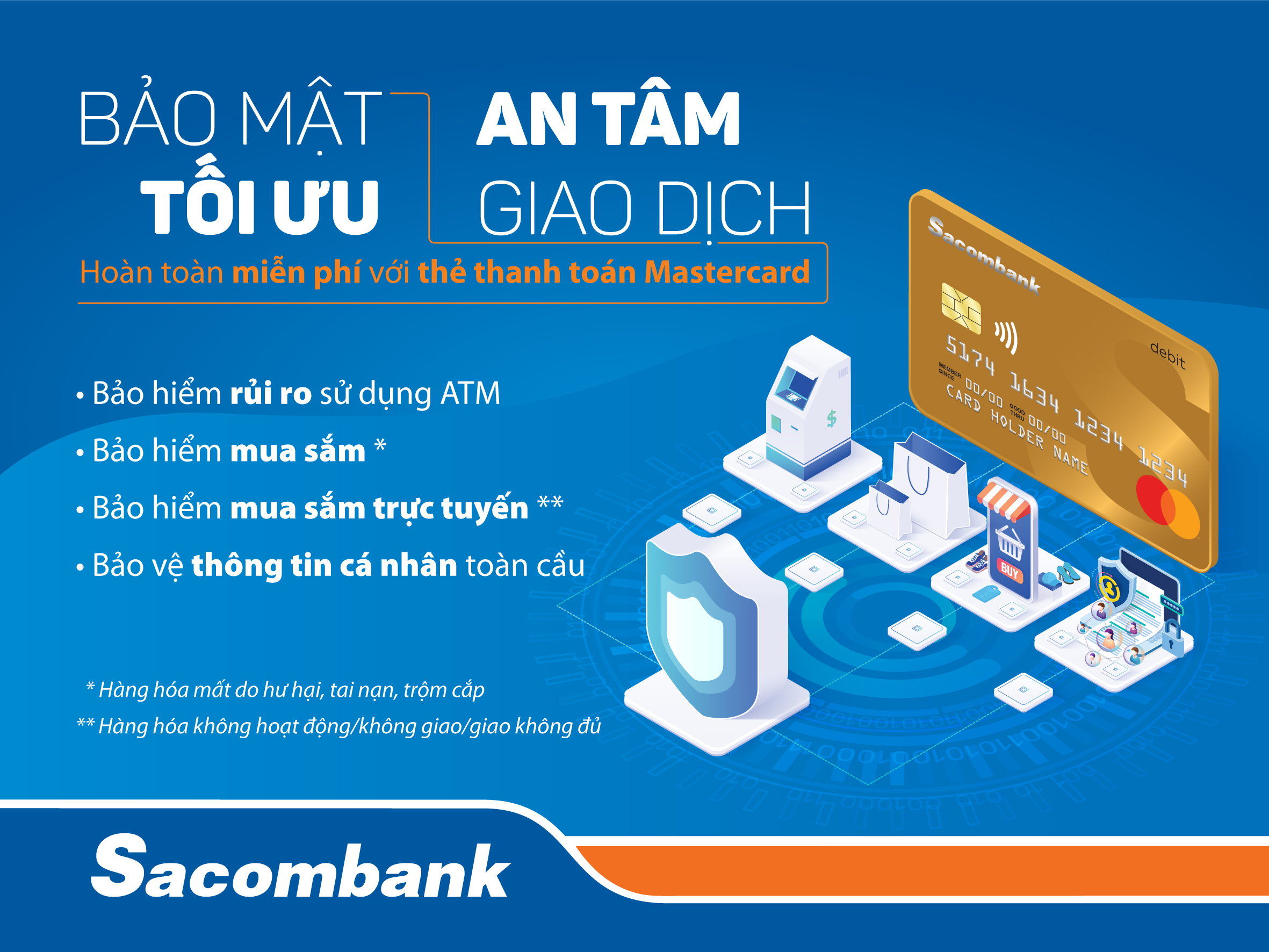 Thẻ thanh toán Sacombank Mastercard được liên kết với tài khoản tiền gửi thanh toán mở tại Sacombank. 