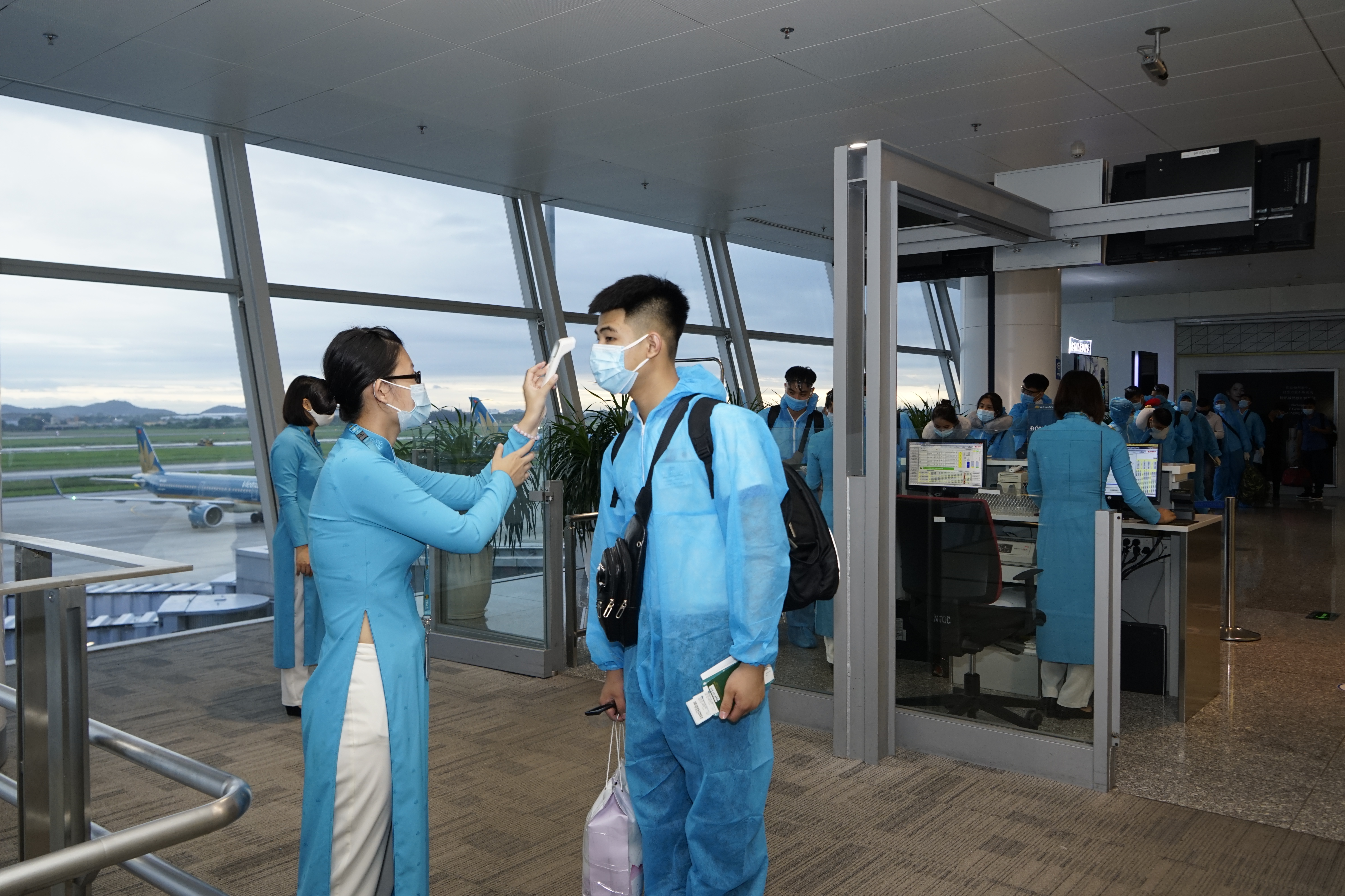 Các hãng hàng không nghiêm túc và triệt để thực hiện khuyến cáo 5K của Bộ Y tế.