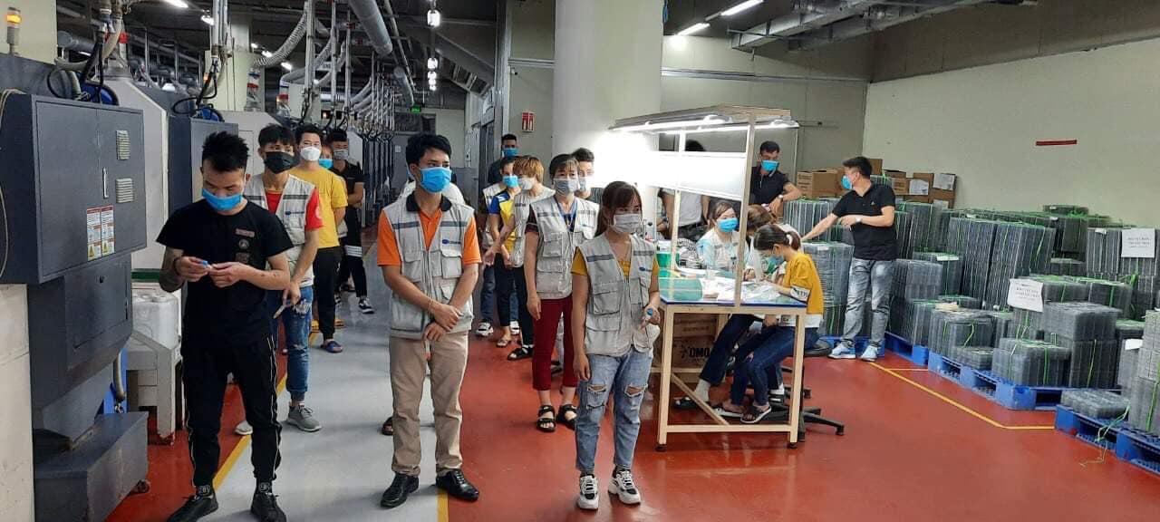 Công nhân tại một khu công nghiệp của tỉnh Bắc Giang. Ảnh - Đình Anh. 