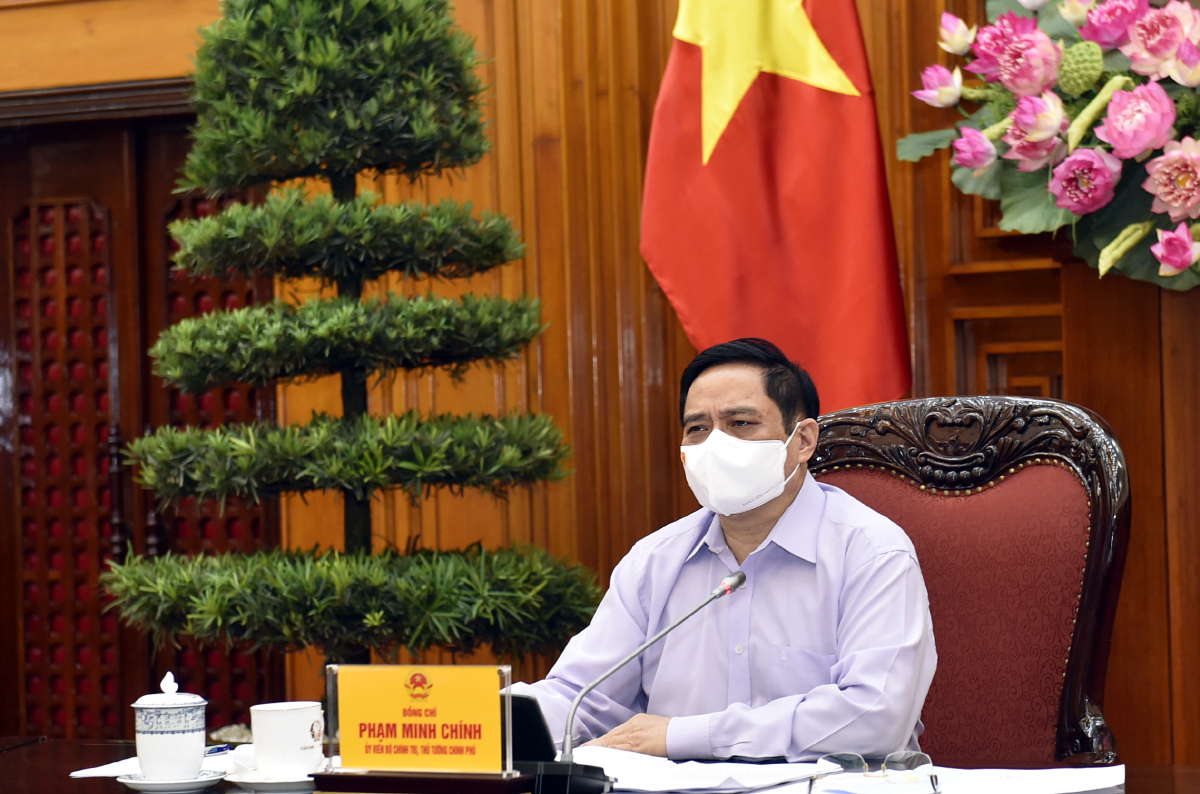 Thủ tướng Phạm Minh Ch&iacute;nh tại cuộc họp - Ảnh: VGP.