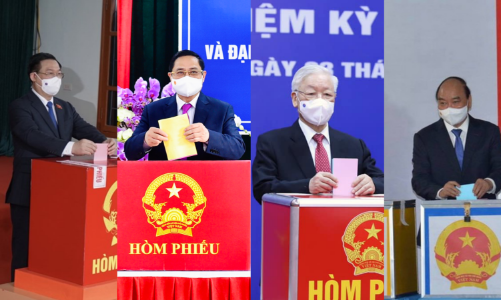 Tổng Bí thư, Chủ tịch nước, Chủ tịch Quốc hội và Thủ tướng Chính phủ hoàn thành bỏ phiếu bầu cử