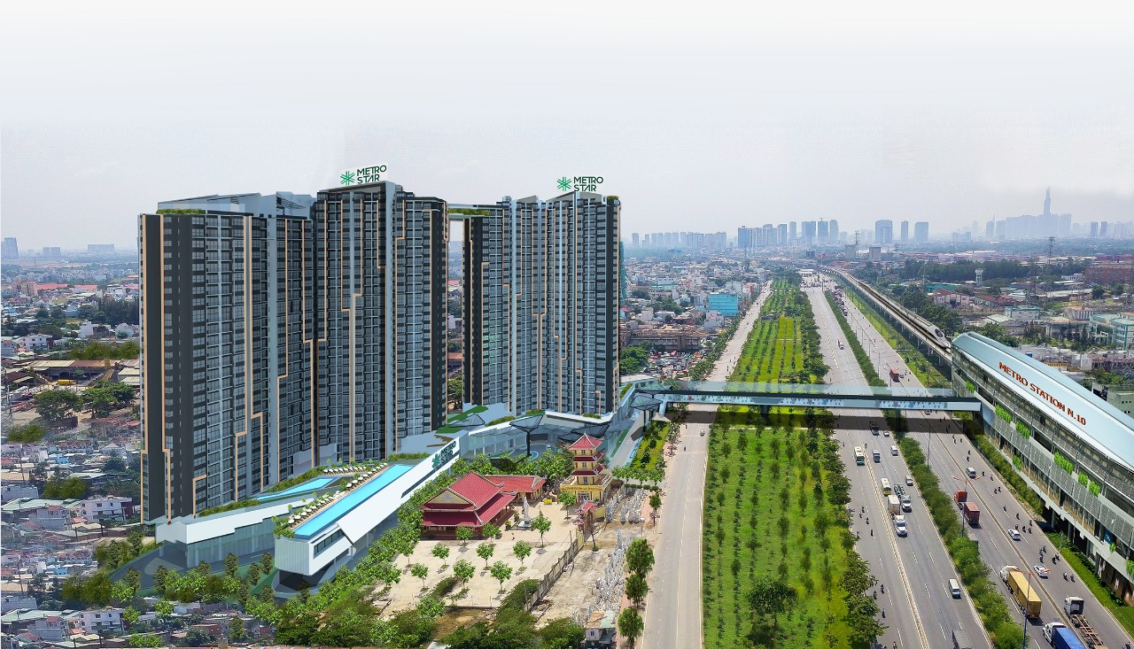 Dự án Metro Star tọa lạc vòng xoay lớn nhất trên Xa lộ Hà Nội - đại lộ đẹp nhất của phía Đông Sài Gòn, và là điểm kết nối với Vành đai 2 qua Phạm Văn Đồng và Mai Chí Thọ.