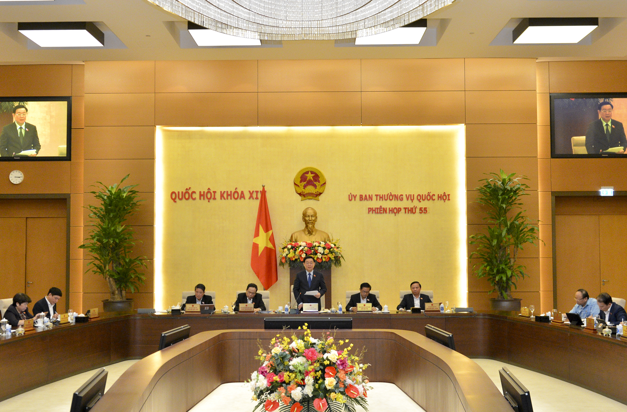 Phiên họp thứ 55 của Uỷ ban Thường vụ Quốc hội - Ảnh: Quochoi.vn.