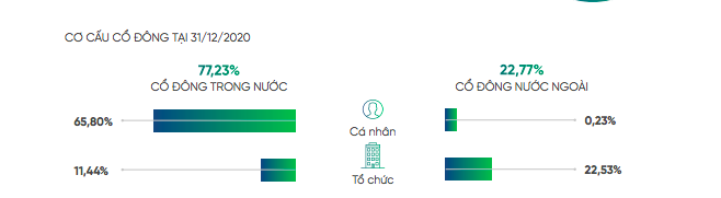 Cơ cấu cổ đông của VPBank trước khi nhà đầu tư nước ngoài bán ròng.