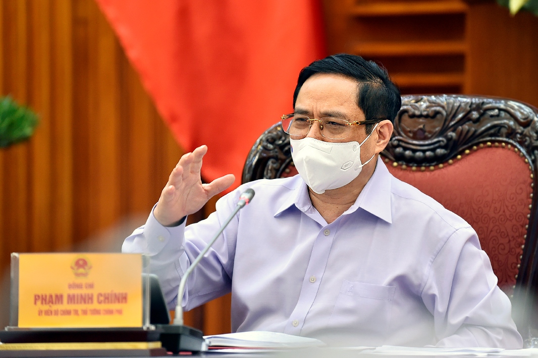 Thủ tướng Chính phủ Phạm Minh Chính tại buổi làm việc với Bộ Tư pháp ngày 25/5 - Ảnh: VGP