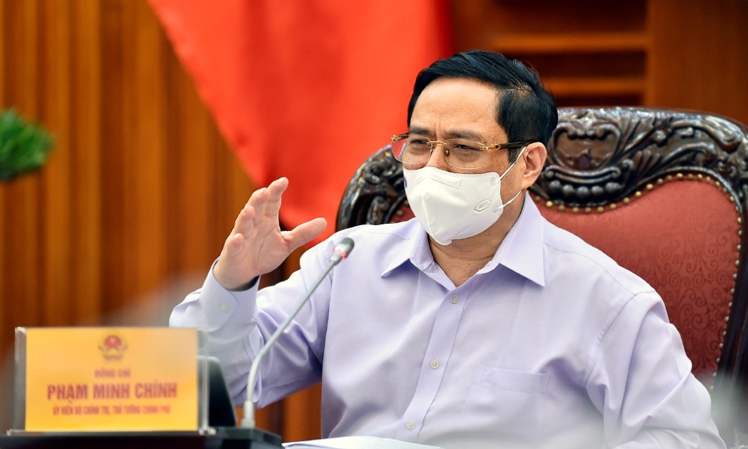 Thủ tướng Chính phủ Phạm Minh Chính tại buổi làm việc với Bộ Tư pháp ngày 25/5 - Ảnh: VGP