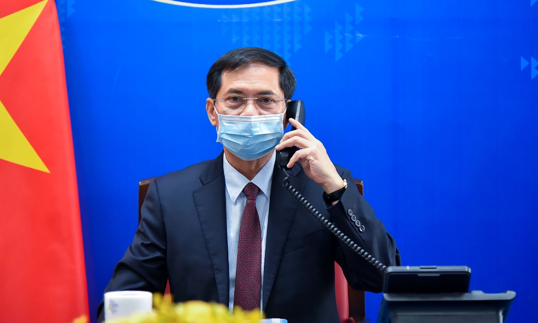 Bộ trưởng Ngoại giao Bùi Thanh Sơn điện đàm với Bộ trưởng Ngoại giao Đức Heiko Maas - Ảnh: Bộ Ngoại giao