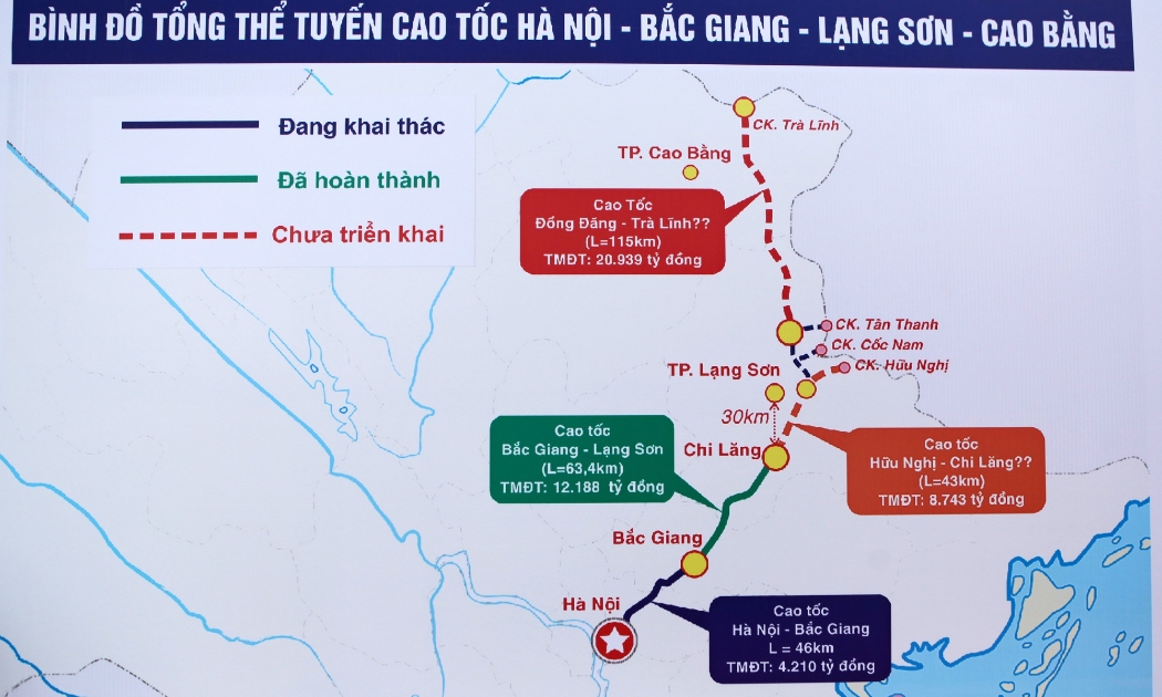 Đường cao tốc Bắc Giang - Lạng Sơn trong mối liên kết với các đường cao tốc Đồng Đăng (Lạng Sơn) - Trà Lĩnh (Cao Bằng) 
