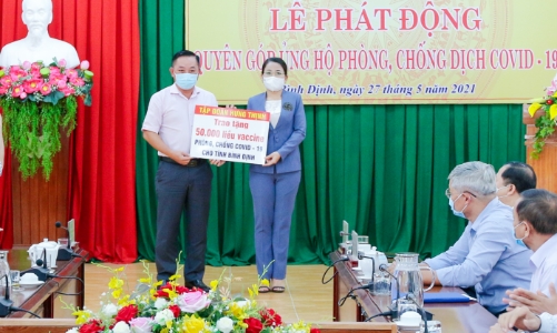 Hưng Thịnh tặng 50.000 liều vaccine phòng, chống Covid-19 cho tỉnh Bình Định