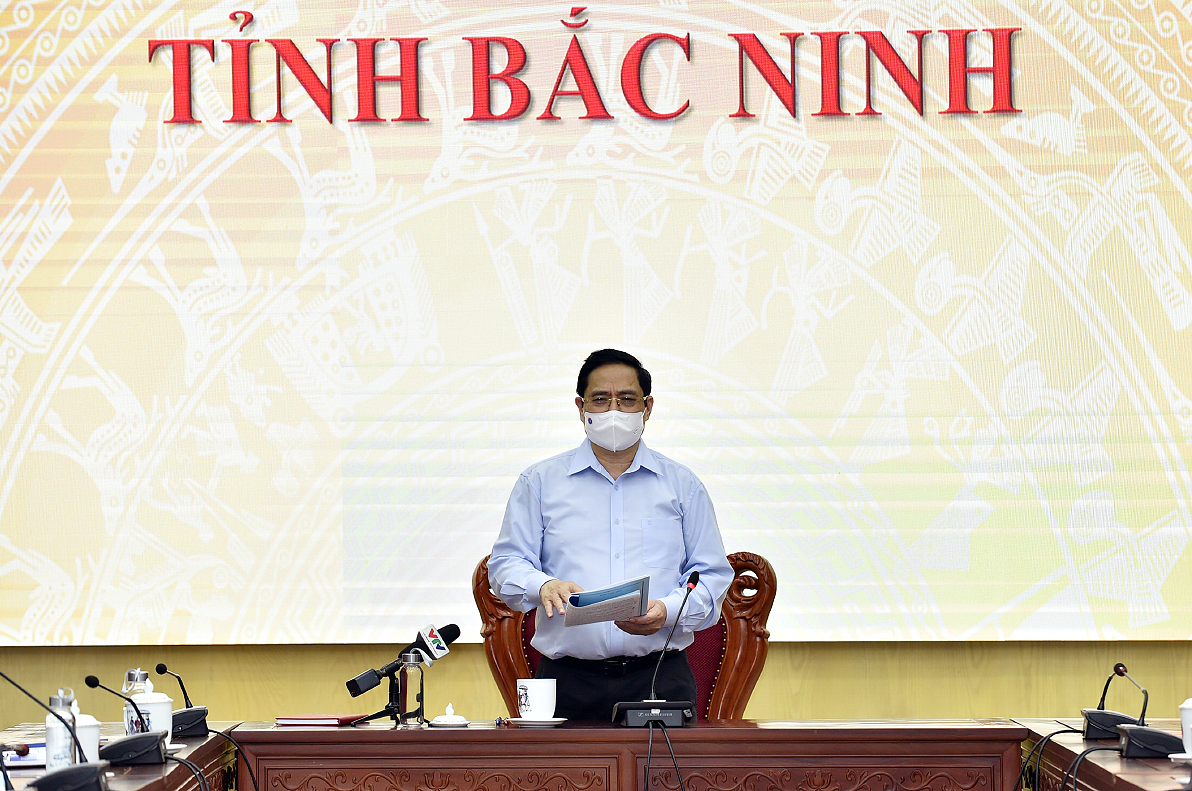 Thủ tướng Phạm Minh Chính phát biểu tại buổi làm việc - Ảnh: VGP