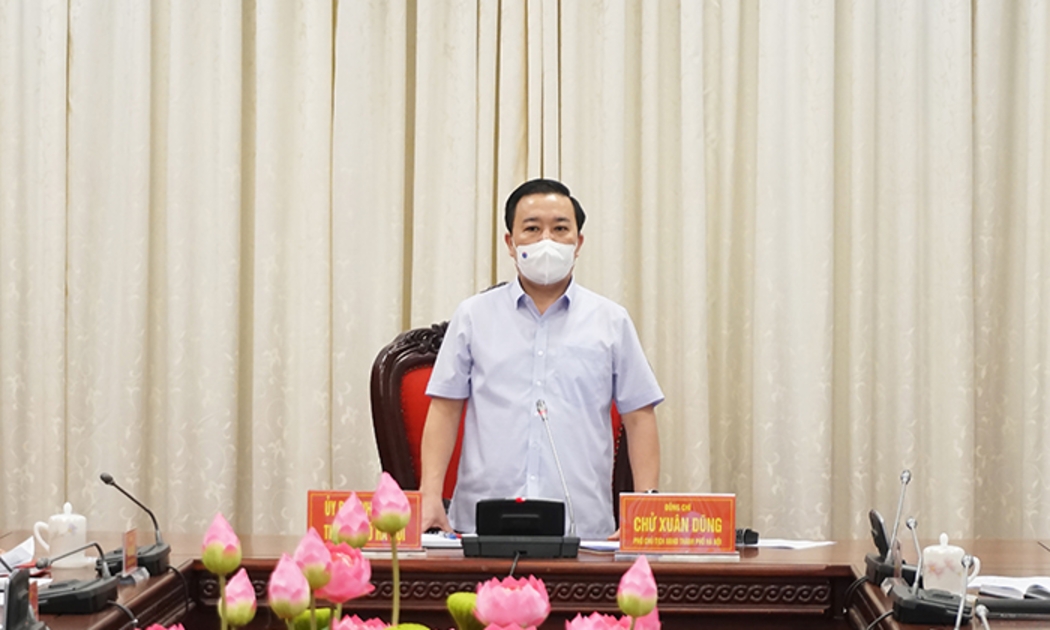 Phó Chủ tịch UBND TP Hà Nội Chử Xuân Dũng phát biểu chỉ đạo tại hội nghị chiều 30/5.
