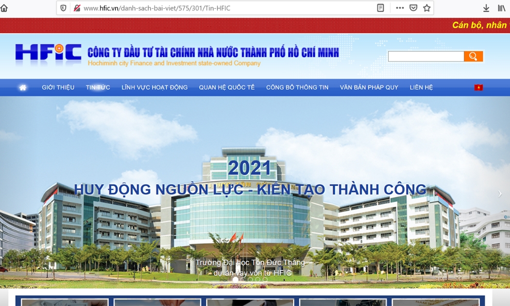 Công ty Đầu tư Tài chính Nhà nước TP HCM (HFIC).