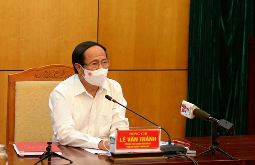 Phó Thủ tướng Lê Văn Thành tại buổi làm việc - Ảnh: VGP