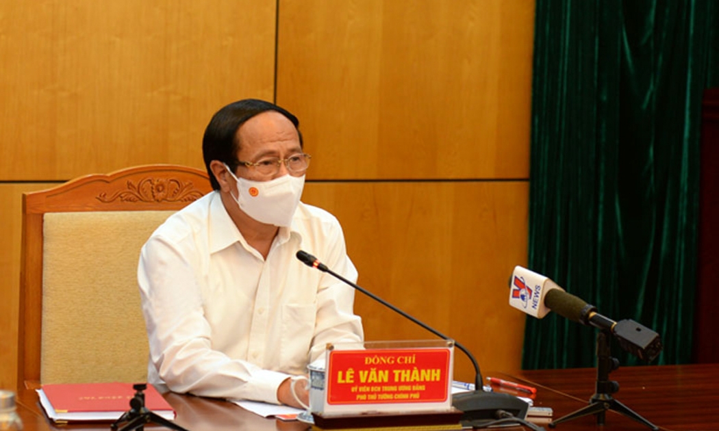 Phó Thủ tướng Lê Văn Thành tại buổi làm việc - Ảnh: VGP