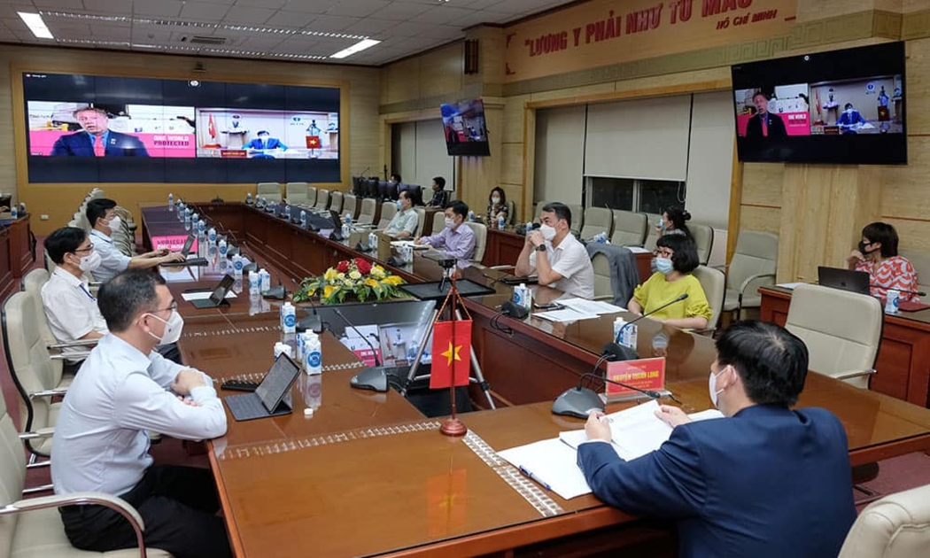 Bộ trưởng Nguyễn Thanh Long họp trực tuyến với đại diện của COVAX Facility.