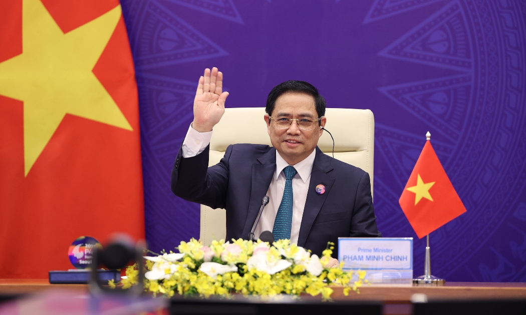 Thủ tướng Phạm Minh Chính tại hội nghị - Ảnh: Bộ Ngoại giao