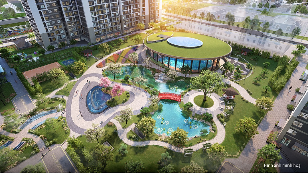Phối cảnh The Sakura mang tới không gian sống đẳng cấp, tiện nghi cùng những trải nghiệm đậm chất xứ Phù Tang.