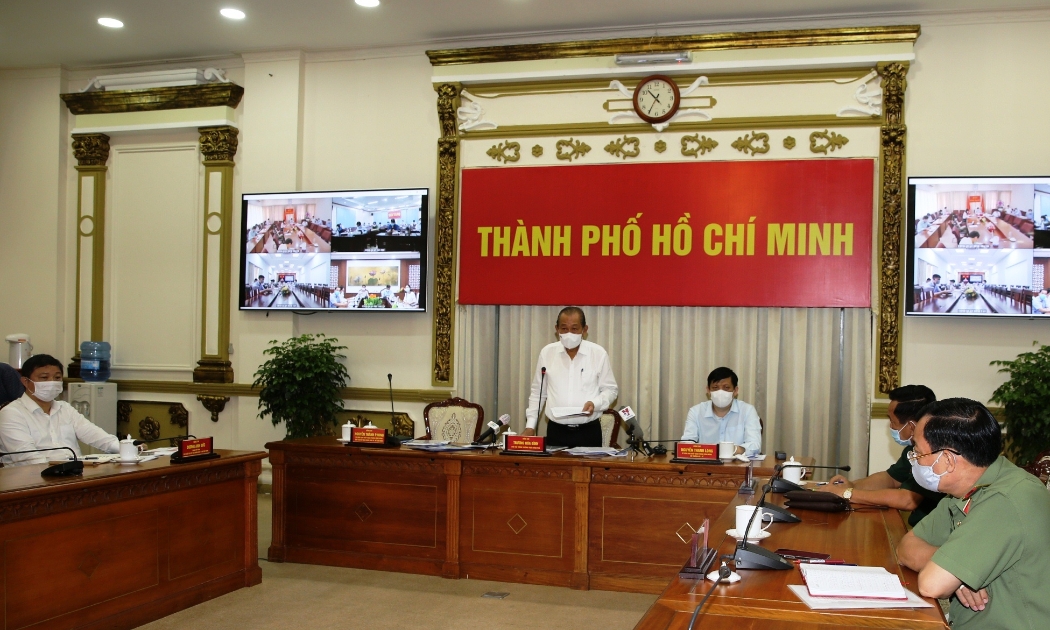 Phó Thủ tướng Thường trực Chính phủ Trương Hòa Bình tại buổi làm việc với UBND Tp.HCM - Ảnh: VGP.