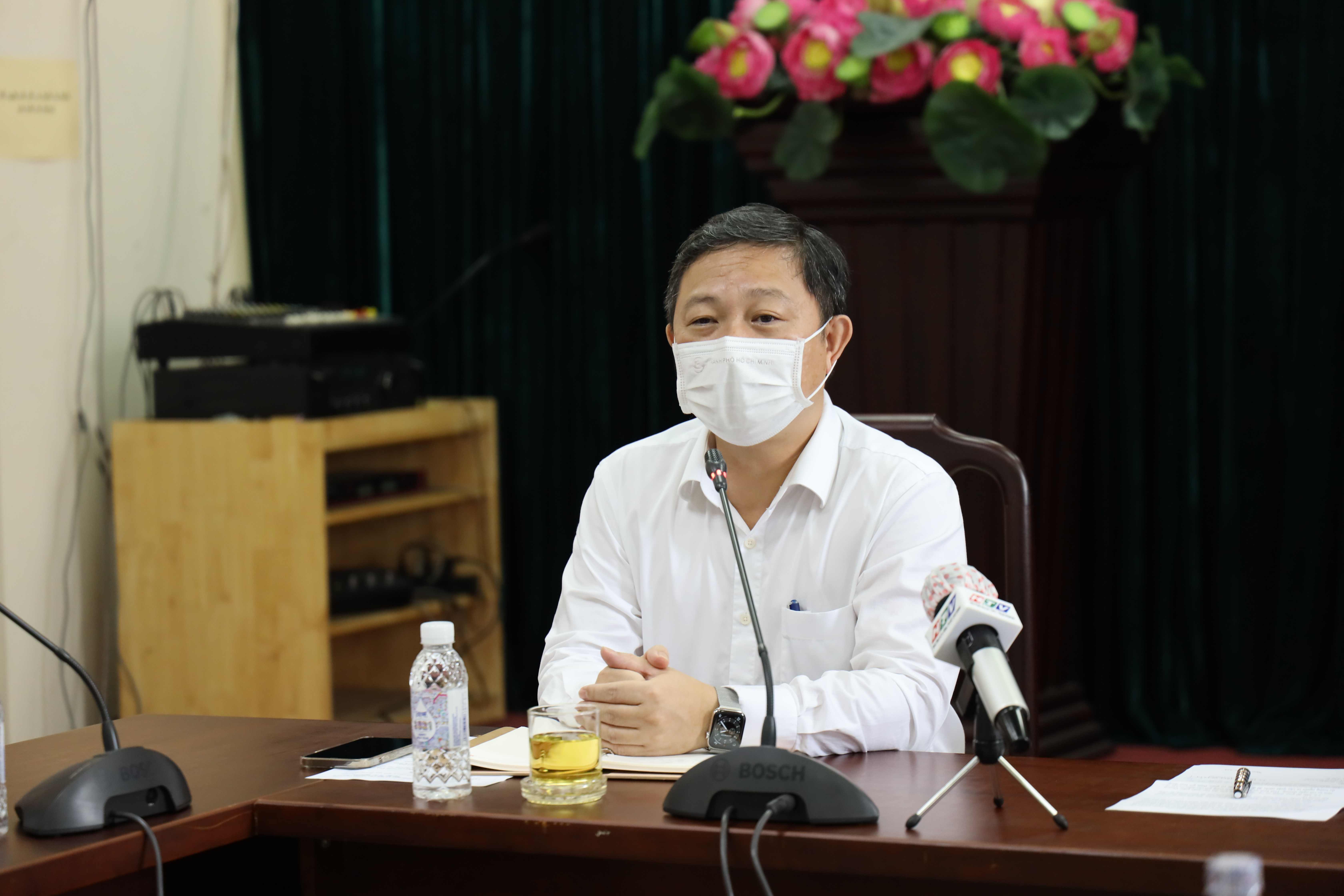 Phó Chủ tịch Ủy ban nhân dân TP.HCM Dương Anh Đức tại buổi làm việc với quận Gò Vấp.