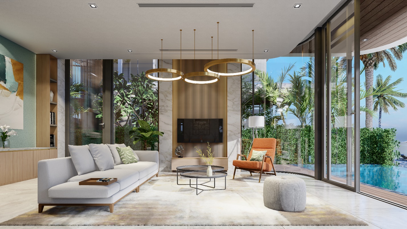 Phối cảnh một căn villa đ&aacute;ng sở hữu của Venezia Beach.