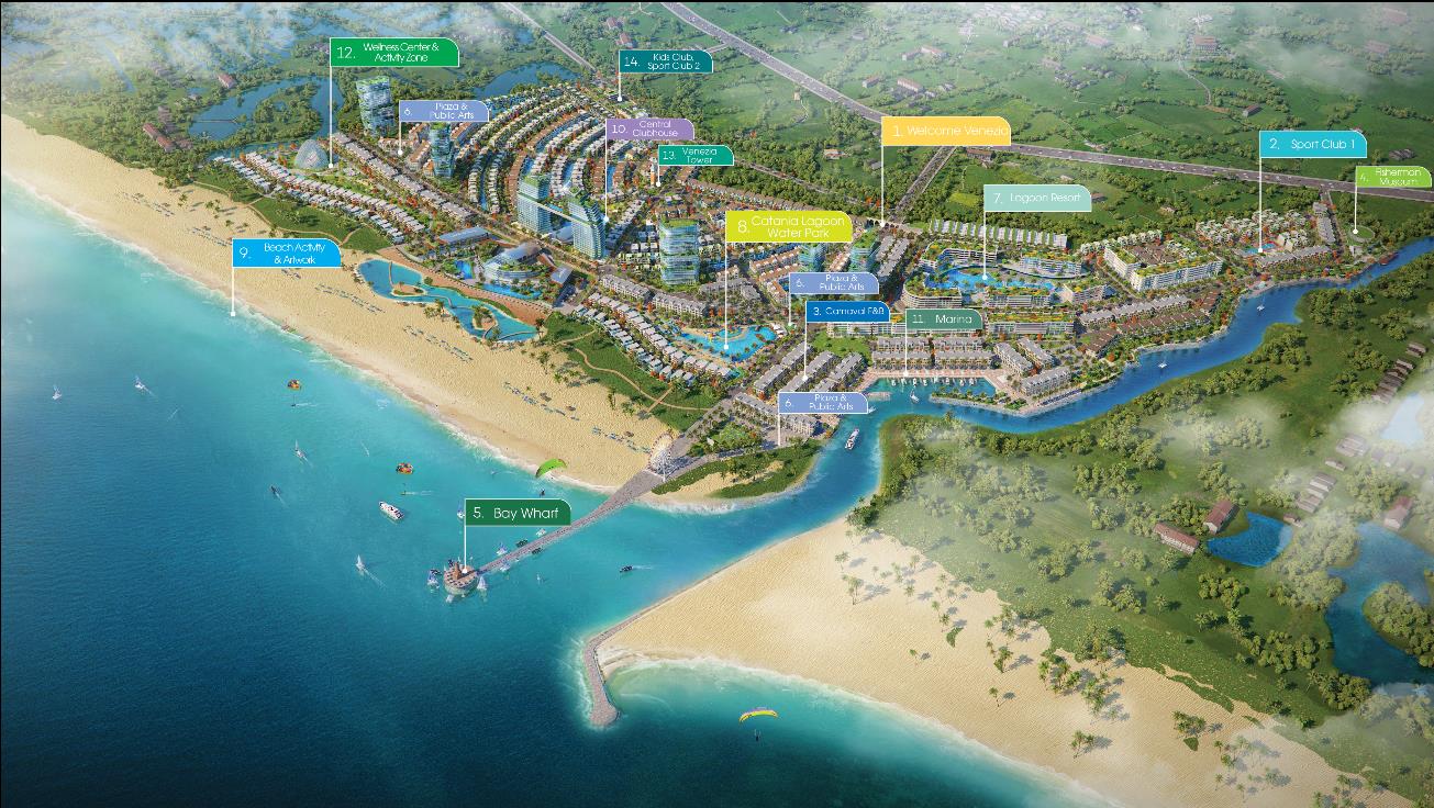 Venezia Beach có hệ tiện ích nội khu đa dạng độc đáo.