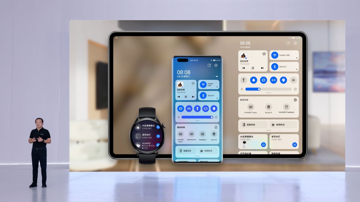 Ngày 2/6, Huawei chính thức ra mắt hệ điều hành HarmonyOS trên smartphone, đồng hồ thông minh và máy tính bảng - Ảnh: Huawei