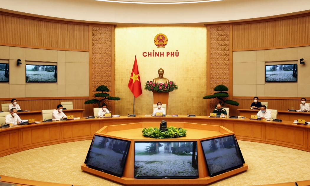 Hội nghị trực tuyến toàn quốc về công tác phòng, chống thiên tai và tìm kiếm cứu nạn năm 2021 - Ảnh: VGP/Đức Tuân.